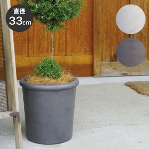 【ファイバークレイ／植木鉢】シンプルリム 33cm