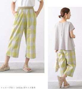 Full-Length Pant Cropped Check Easy Pants Wide Pants