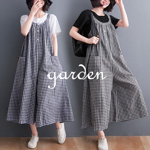 2 color Wide Silhouette Gingham Check Overall