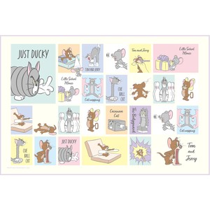 Tom and Jerry Wide Lunch Box Wrapping Cloth Art Pastel 2