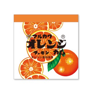お菓子シリーズ　レイヤースクエアミニメモ　フーセンガム／オレンジ