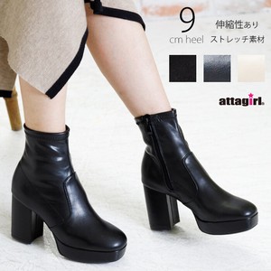 2 9cm High Heel Square Stretch Short Boots 3 13 1 4 7