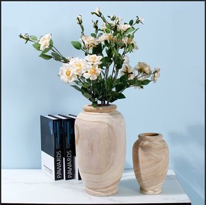 実木花瓶現代シンプルホーム花瓶の置物  WCM022