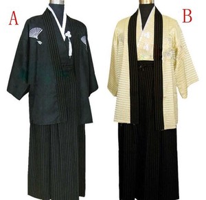 メンズ 3点(襦袢/羽織/袴)男性用 和服 夏 夏羽織 着物セット 演出服 BQ2372