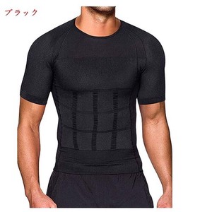 男性 新型 半袖 腹を シェイプアップ Tシャツ BQ2382