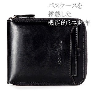 ミニ財布 短財布 財布 メンズ レディース パスケース付き ポケット多数 機能性 BQ742