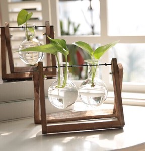 創意水培植物透明木棚花瓶リビング現代装飾品置物  WCM008