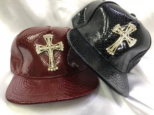 PUレザー 十字架 ワイルド芸能人 愛用 野球帽 帽子 メンズ レーディース BQ300