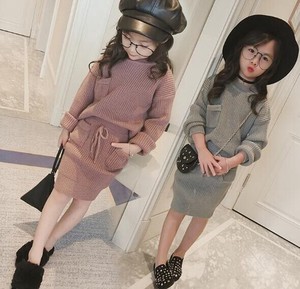 春秋　子供服　セーター+スカート　女の子　2点セット　ファッション  ZCLA427