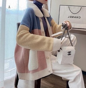 YS1062# 秋冬 女性 模造ラムウールセーターコート 7#ZCLA121