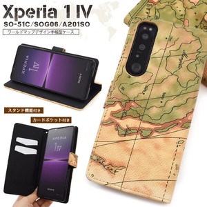 Smartphone Case Xperia 1 SO 5 1 SO 6 201 SO Map Design Notebook Type Case 2