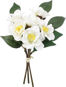 【造花】【初春】　ツバキエダバンドルX3　FS-5407W　ホワイト