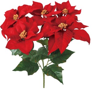 【造花】【クリスマス】　ジャンボポインセチアブッシュ　FS-6148R　レッド