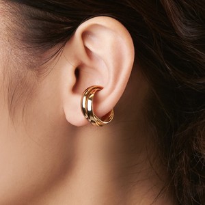 Clip-On Earrings Gold Post Earrings Ear Cuff Rings Simple Made in Japan