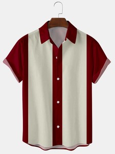 アロハシャツ 半袖シャツ 総柄 ボーリング 柄シャツ カジュアルシャツ オープンカラー