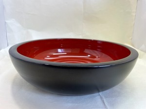 R4-6-28　こね鉢　黒内朱（小）　Kneading bowl, blackish vermilion (small)