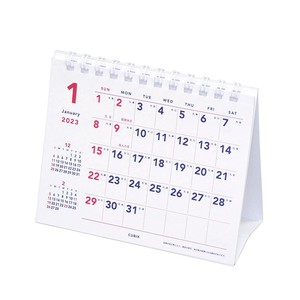 【数量限定】2023年版カレンダー　ベーシック　ミニヨコスパイラル　手帳・カレンダー　日本製