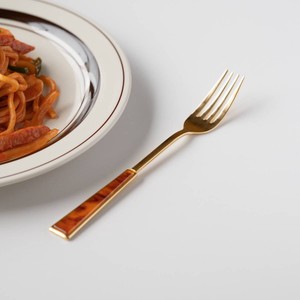 Acrylic Cutlery Tortoiseshell Dessert Fork Made in Japan Tsubamesanjo Western Plates