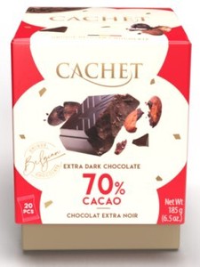 【チョコレート】CACHET MINISカカオ70%(レッド)ダークチョコレート