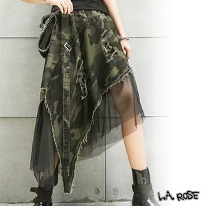 Skirt Tulle Camouflage Layered