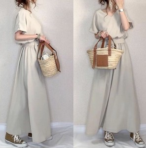 Casual Dress Long Skirt A-Line V-Neck