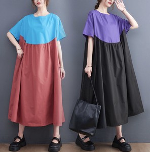 Casual Dress Patchwork Casual One-piece Dress Autumn Winter New Item