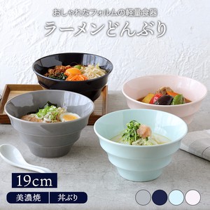 Mino ware Donburi Bowl Calla Lily Border 19cm Made in Japan