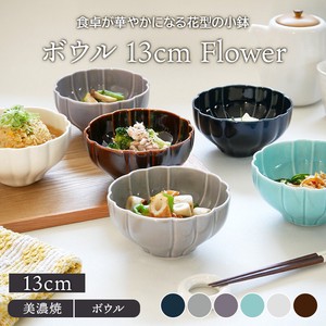 Donburi Bowl Flower 13cm Made in Japan