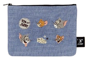 Pouch Series Tom and Jerry Flat Pouch Embroidered