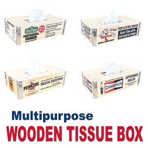 Industrial Wood Tissue Box