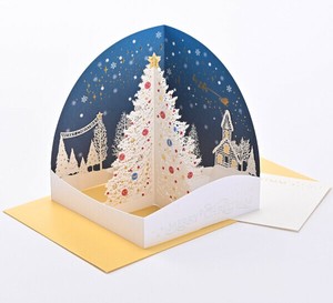 レーザーカット立体クリスマスカード　■売れ筋　★人気商品 ■クリスマスツリー