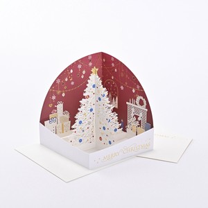 クリスマスカード ■レーザーカット立体 ■クリスマスツリー ■メッセージシート付