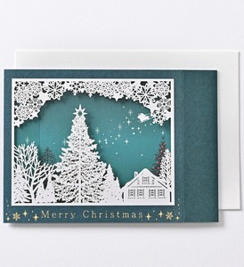 レーザーカットボックスクリスマスカード ■クリスマスツリー