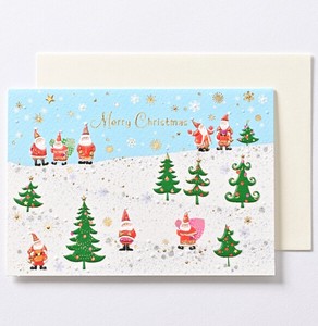 クリスマスカード ■たくさんのサンタ ■カジュアル系 ■輸入品