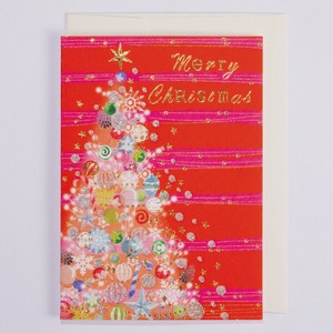 クリスマスミニカード ■クリスマスツリー柄 ■輸入品