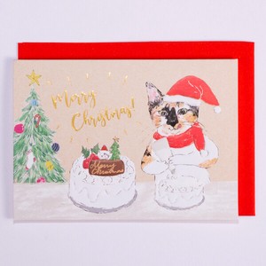 クリスマスミニカード ■ネコ&クリスマスケーキ ■カジュアル系