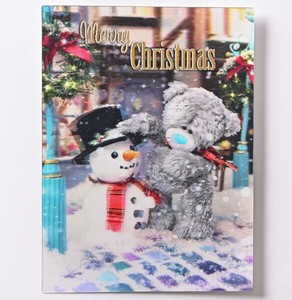 クリスマスベア3Dポストカード ★人気商品 ■3D加工により立体的 ■クリスマスベア