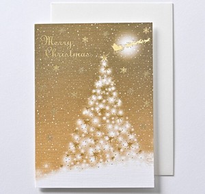 クリスマスカード ■雪の中のクリスマスツリー