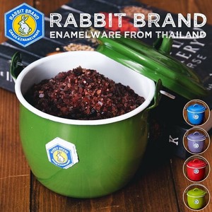 Rabbit AND Handle Attached Retro Enamel Pot