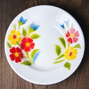 Retro Enamel Floral Pattern Decoration Plate Rabbit AND 20 3 cm