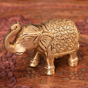 Brass Decoration Attached Elephant 10 9cm Good Luck