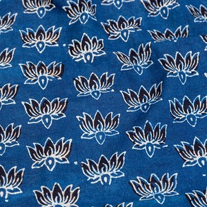 3 8 India Indigo Indigo-Dyed Lotus Width 13 cm