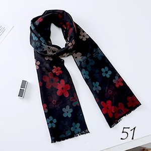 Stole Brushing Fabric Narrow Stole Floral Pattern Stole
