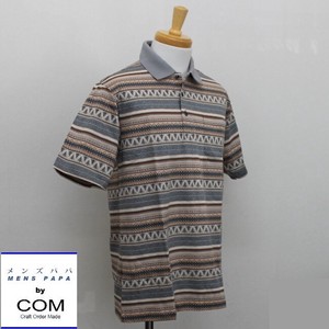 Made in Japan Men's Men's Short Sleeve Polo Shirt Casual Shirt Geometry