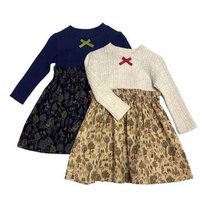 Made in Japan Baby Children's Clothing Knitted Switching One-piece Dress 9 2
