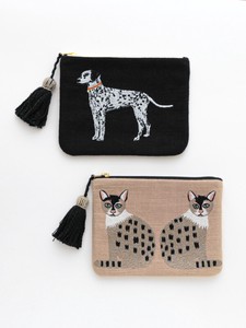 Cat Dog Embroidery Pouch 2 Color 2 6 1 9 5 7