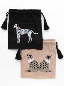 Cat Dog Embroidery Pouch 2 Color 2 6 1 9 58