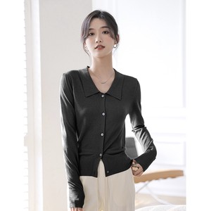 Button Shirt/Blouse Outerwear Cardigan Sweater Ladies' Cut-and-sew Autumn Winter New Item
