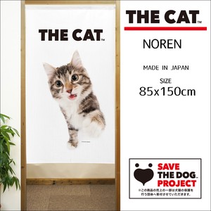 【受注生産のれん】THE_CAT ノルウェージャンフォレストキャット 85×150cm【日本製】THE_DOG