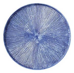 [器の杜] インディゴブルー鎬7.5平皿(切立)[美濃焼 食器 陶磁器] 2022秋冬新作